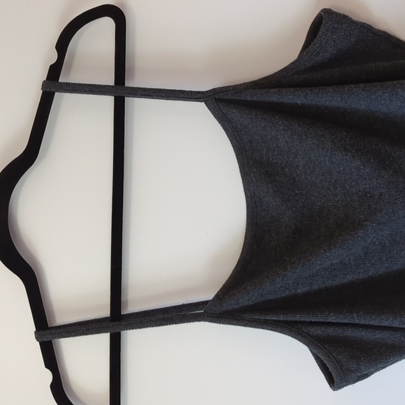 Madewell Brushed Rib Square-Neck Cami Top Gray - Size XL - Picture 4 of 10